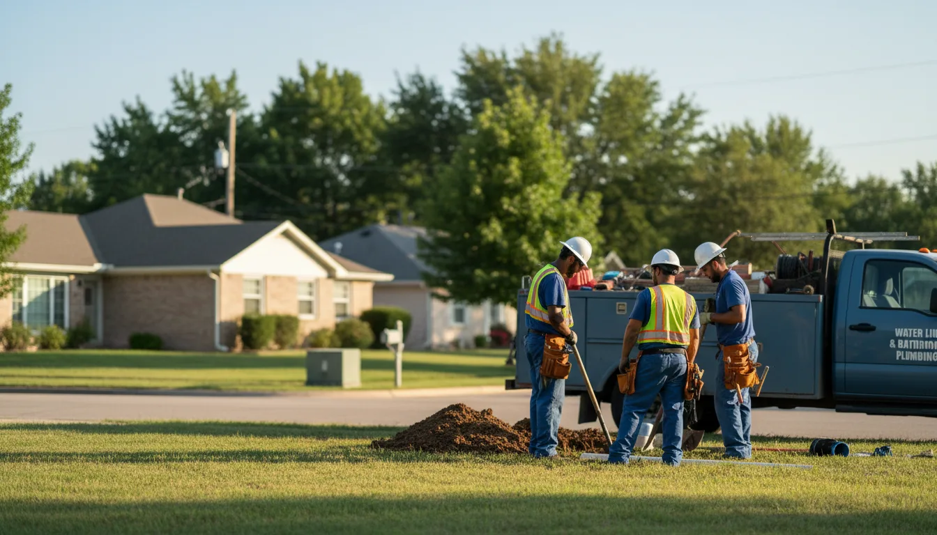 Residential water line and bathroom plumbing service in Fleetwood, PA